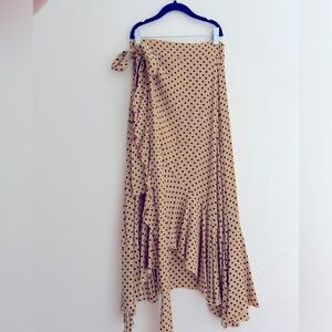 Faithfull the brand wrap midi skirt in size small